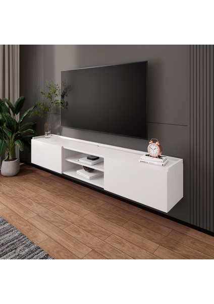Tv Ünitesi Beyaz Kapaklı Minifi x li LD-2000-BF fırsatları