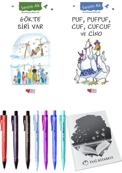 Puf, Pufpuf, Cuf, Cufcuf ve Cino ve Gökte Biri Var 2'li Set + Hediyeli