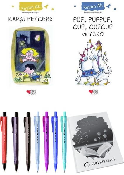 Puf, Pufpuf, Cuf, Cufcuf ve Cino ve Karşı Pencere 2'li Set + Hediyeli