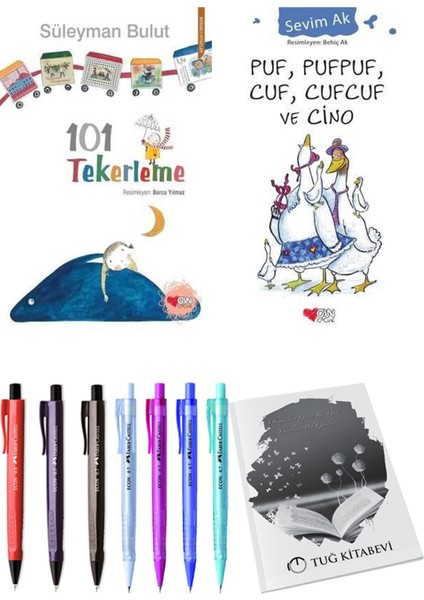 Puf, Pufpuf, Cuf, Cufcuf ve Cino ve 101 Tekerleme 2'li Set + Hediyeli