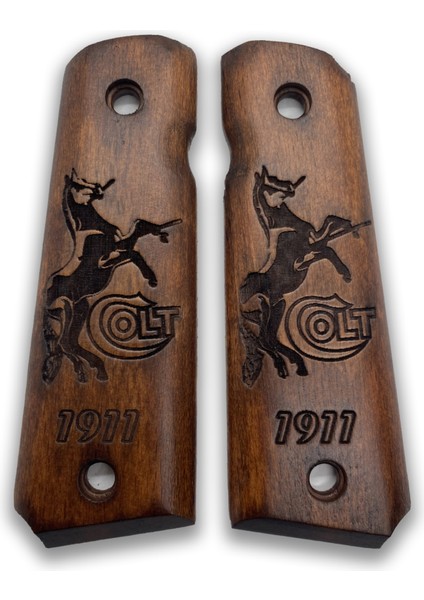 Silah Kabzası - Colt 1911, Girsan Mc 1911 ile Uyumlu - Koyu Kahverengi Renk - CLT1911CV059