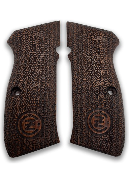 Silah Kabzası - Cz 75, Canik 55, S120, L120 ile Uyumlu - Koyu Kahverengi Renk - CZ75CV034