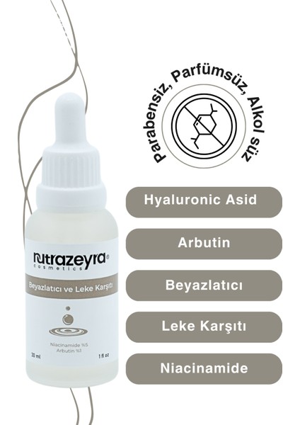 Beyazlatıcı Cilt Tonu Eşitleyici Ve Aydınlatıcı Arbutin Serum 30 ml