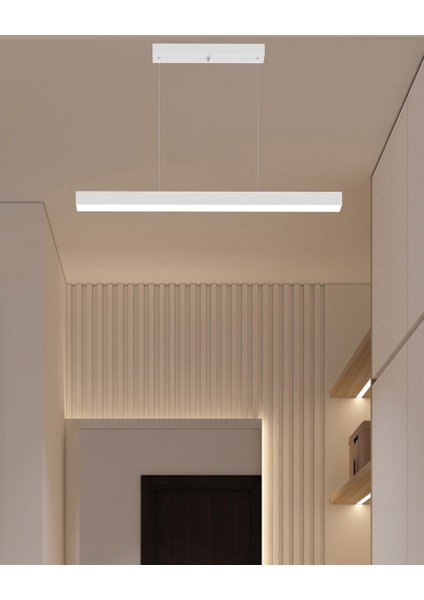 Lineer 80cm (Beyaz Kasa, Beyaz Işık) Ledli Modern Sarkıt Lineer LED Avize fiyatları