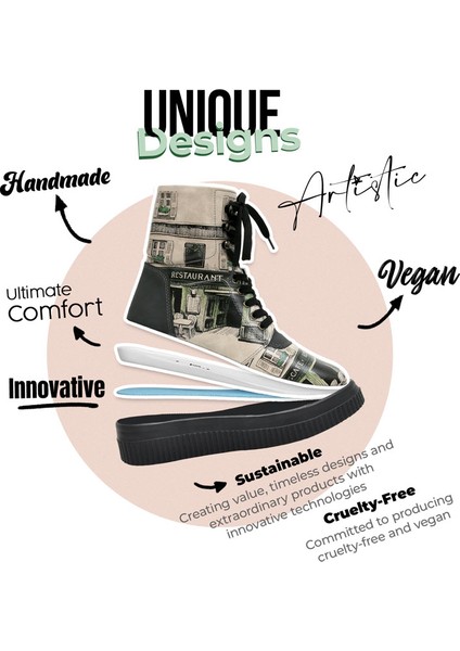 Kadın Vegan Deri Siyah Uzun Bot - La Vie Parisienne Tasarım