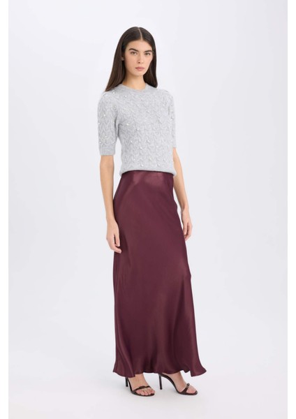 A Kesim Normal Bel Saten Midi Etek B1867AX24AU fiyatları