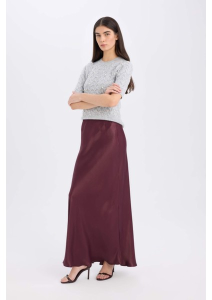 A Kesim Normal Bel Saten Midi Etek B1867AX24AU modelleri