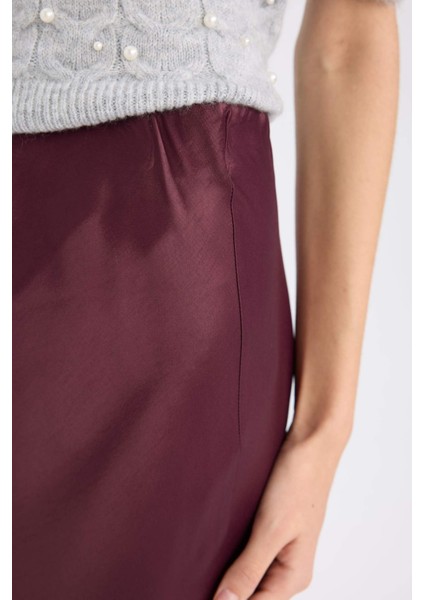 A Kesim Normal Bel Saten Midi Etek B1867AX24AU indirimleri