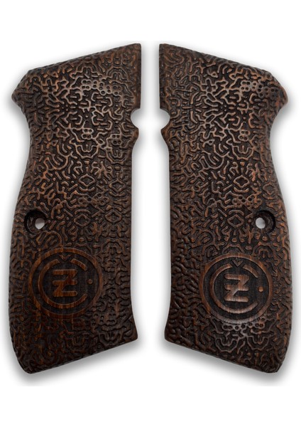 Silah Kabzası - Cz 75, Canik 55, S120, L120 ile Uyumlu - Koyu Kahverengi Renk - CZ75CV057