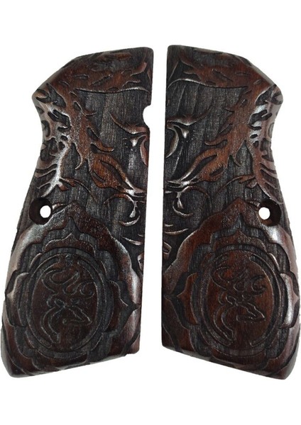 Silah Kabzası - Zig 14, Browning Hp, High Power 14, Spor Kasa ile Uyumlu - Koyu Kahverengi Renk - BRWHPSCV013