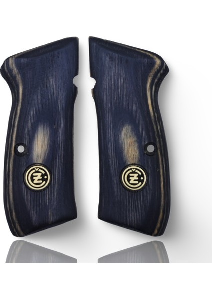 Silah Kabzası - Cz 75, Canik 55, S120, L120 ile Uyumlu - Sadece Vernik Uygulanmış - Lamine Malzemesinden Yapılma - Metal Logolu - LMCZ75SV070L1