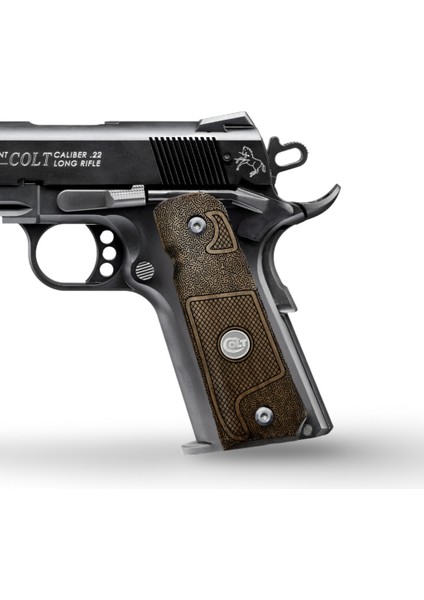 Silah Kabzası - Colt 1911, Girsan Mc 1911 ile Uyumlu - Açık Kahverengi Renk - Metal Logolu - CLT1911UC097L2