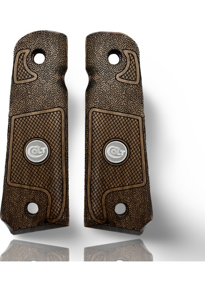 Silah Kabzası - Colt 1911, Girsan Mc 1911 ile Uyumlu - Açık Kahverengi Renk - Metal Logolu - CLT1911UC097L2 fiyatları