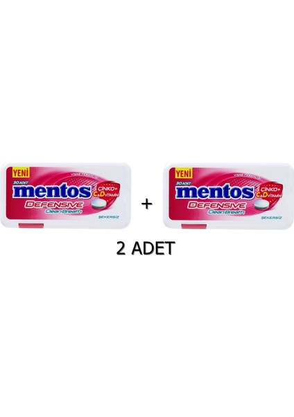 Mentos 2 Saat Clean Breath Vişne Aromalı Şeker 21 gr 2 Adet