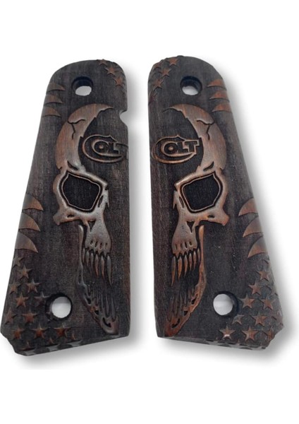 Silah Kabzası - Colt 1911, Girsan Mc 1911 ile Uyumlu - Koyu Kahverengi Renk - CLT1911CV019