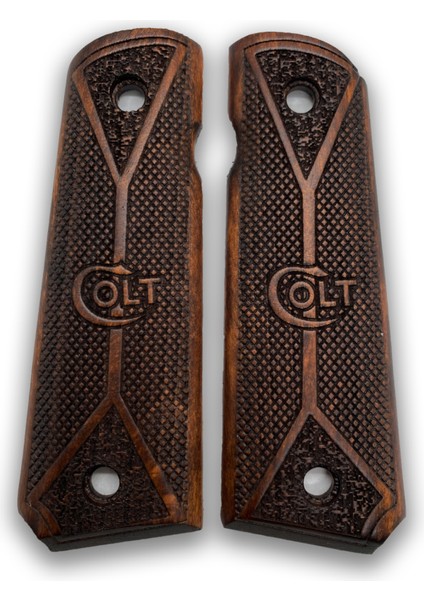Silah Kabzası - Colt 1911, Girsan Mc 1911 ile Uyumlu - Koyu Kahverengi Renk - CLT1911CV073