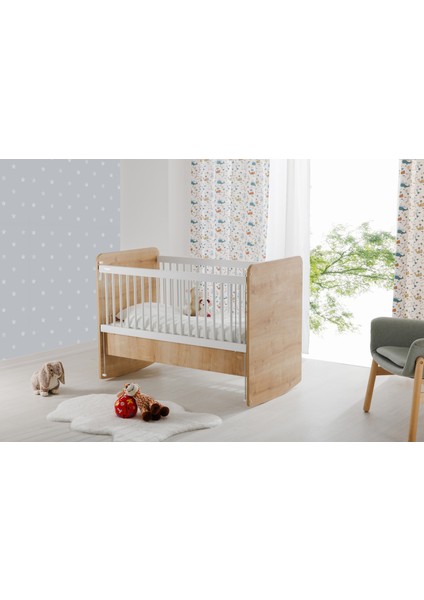 BW1076 - Pratik Anne Yanı Sallanır Beşik Ahşap 60X120