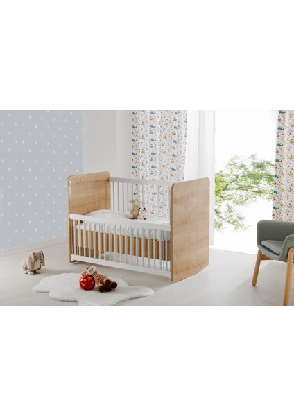 BW1076 - Pratik Anne Yanı Sallanır Beşik Ahşap 60X120