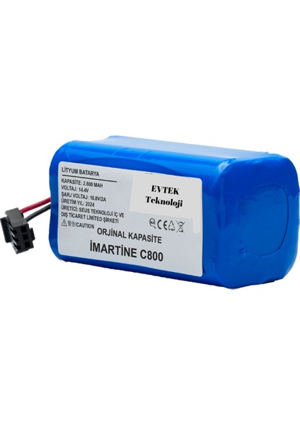 Imartine C800 ( Kapasite) 2600MAH Robot Süpürge Bataryası