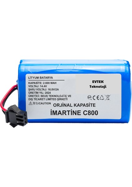 Imartine C800 ( Kapasite) 2600MAH Robot Süpürge Bataryası