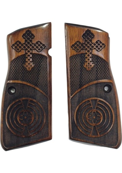 Silah Kabzası - Zig 14, Browning Hp, High Power 14, Dik Kasa, Browning Halkalı (Halka Için Kesim Yaptırmak Için Mesaj Atın), Halkasız ile Uyumlu - Koyu Kahverengi Renk - BRWHPCV024