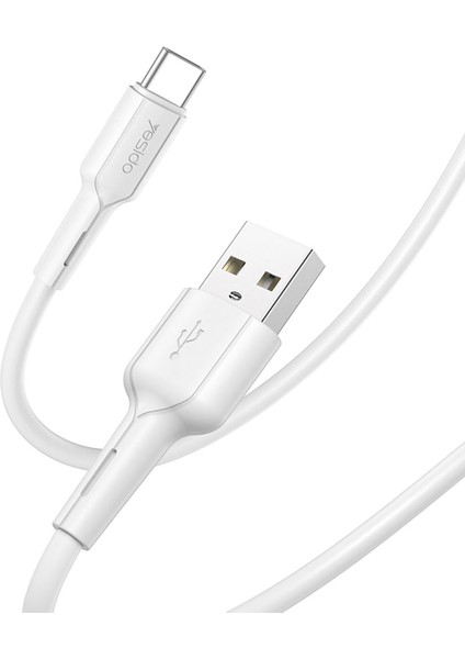 Yesıdo CA42 2.4A Şarj Veri Kablosu 1m USB Şarj Kablosu - Type-C / Beyaz (Yurt Dışından)