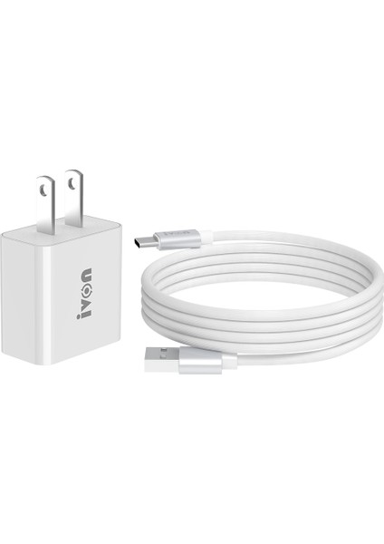 Ivon Ad-35 3A Hızlı Şarj Seyahat Güç Adaptörü Qc3.0 USB Duvar Şarj Cihazı + 1 M Type-C Veri Kablosu - Abd Tak (Yurt Dışından)