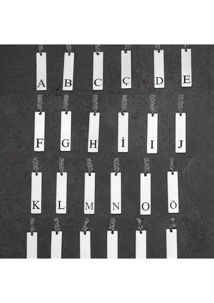 Erkek 925 Ayar Gümüş Özel Tasarım H Harf Kolye