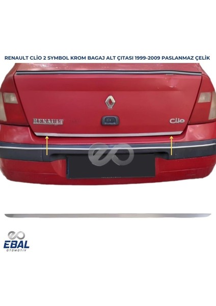 Renault Clio 2 Symbol Krom Alt Bagaj Çıtası 1999-2009 P.çelik