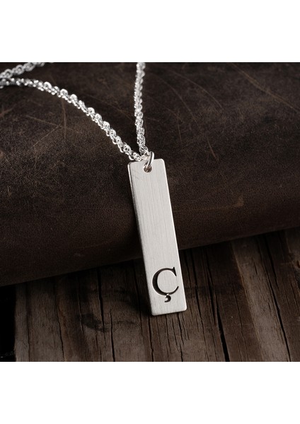 Erkek 925 Ayar Gümüş Özel Tasarım Ç Harf Kolye indirimleri
