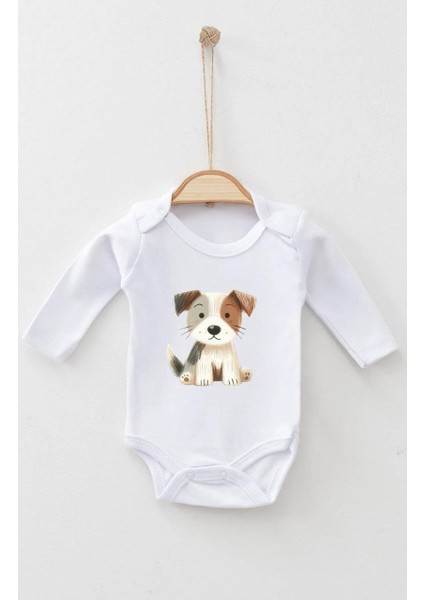 Desenli Pamuklu Unisex Bebek Çıtçıtlı Body