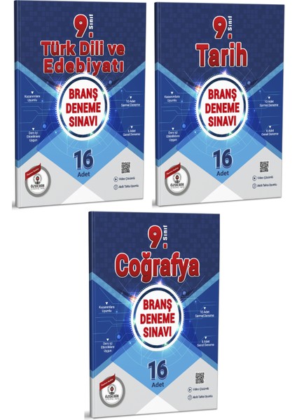 9. Sınıf Edebiyat-Tarih-Coğrafya Branş Deneme Sınavı 3 Kitap