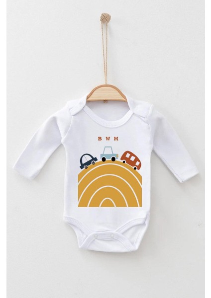 Arabalı Pamuklu Çıtçıtlı Bebek Body