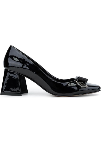 Kadın Deri Siyah/mat Topuklu Ayakkabı 22 5022 Bn Ayk SK24-25 Syh Rgn/mat Fıyonk