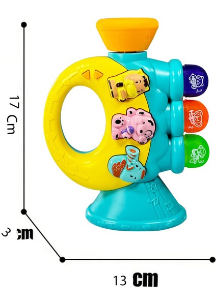 Işıklı ve Müzikli Trompet Bebek Piyanosu Motor Beceri Gelişimi Müzikli Oyuncak Hayvan Sesli Trompet Bebek Oyuncağı Sarı fiyatları