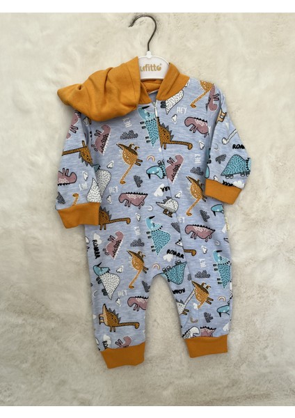 Fermuarlı Dinozorlu Tulum