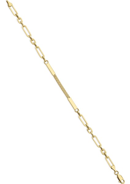 14 Ayar Altın Bismark Detaylı Ataç Bileklik fırsatları