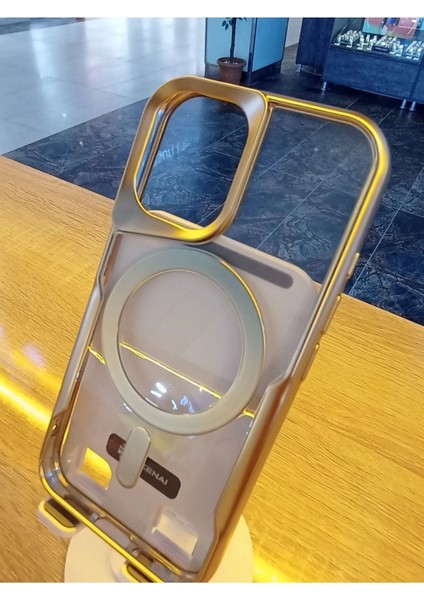 Apple iPhone 16 Uyumlu Magsafe Özellikli Kamera Bölümü Estetik Görünümlü Tuşları Metal Kılıf modelleri