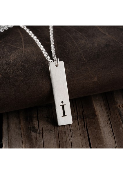 Erkek 925 Ayar Gümüş Özel Tasarım İ Harf Kolye fırsatları