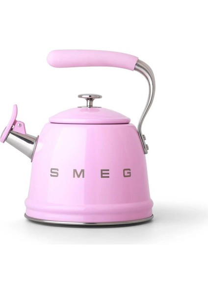 50's Style Pembe Set Üstü Düdüklü Kettle 2.3 Lt