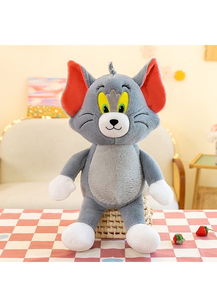 Tom ve Jerry Bebek Çizgi Film Bebek Çocuk Hediye Komik Tom Kedi Peluş Oyuncak 80 cm (Yurt Dışından)