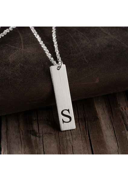 Erkek 925 Ayar Gümüş Özel Tasarım S Harf Kolye fırsatları