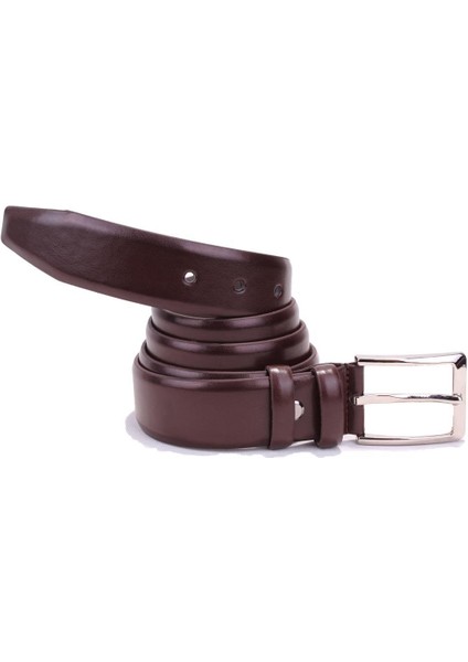 DMK26-302 Koyu Kahve 3,5 cm Suni Deri Erkek Kemer fırsatları