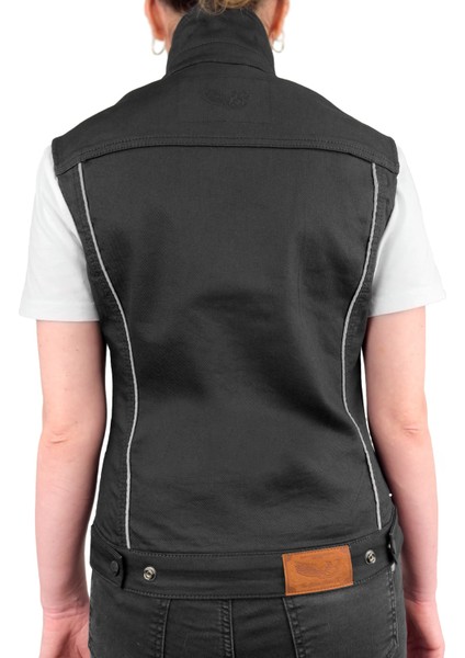 The Biker Jeans Black Iron Vest  Motosiklet Yeleği Kadın