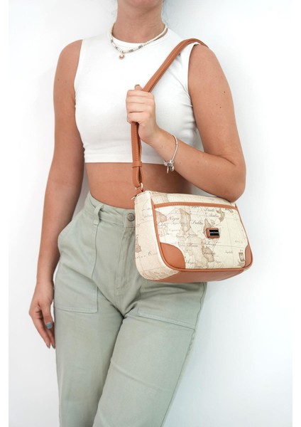 Koyu Bej - A.taba SP1060 Kadın Çapraz Çanta