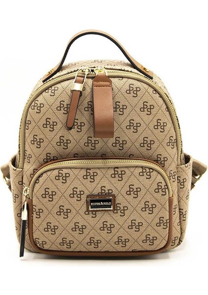 Koyu Bej - Taba SP1130 Kadın Sırt Çantası