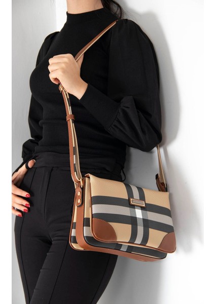 Bej - Taba SP784 Kadın Çapraz Çanta