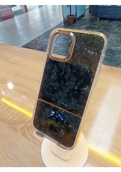 Apple iPhone 15 Plus Uyumlu Mermer Desen Darbe Korumalı Premium Kapak