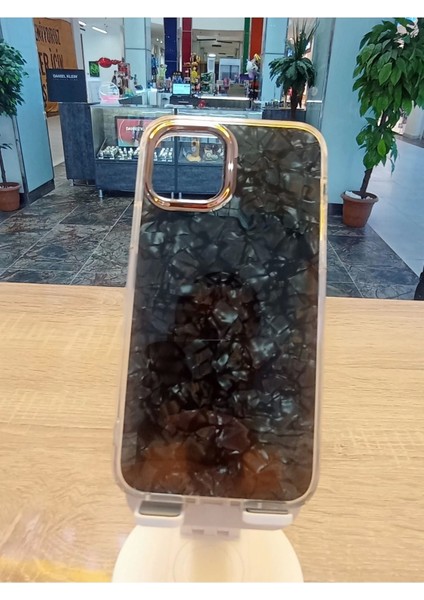 Apple iPhone 15 Plus Uyumlu Mermer Desen Darbe Korumalı Premium Kapak