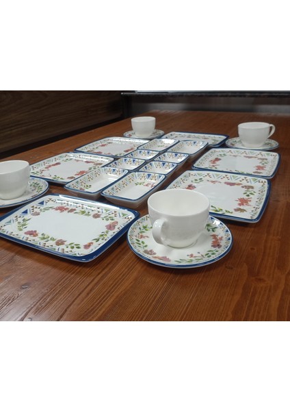 4 Kişilik Kahvaltı Takımı Kare Spring 22 Parça
